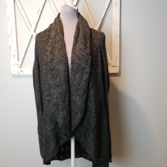 L Karen Scott luxsoft open front cardigan - Picture 2 of 8